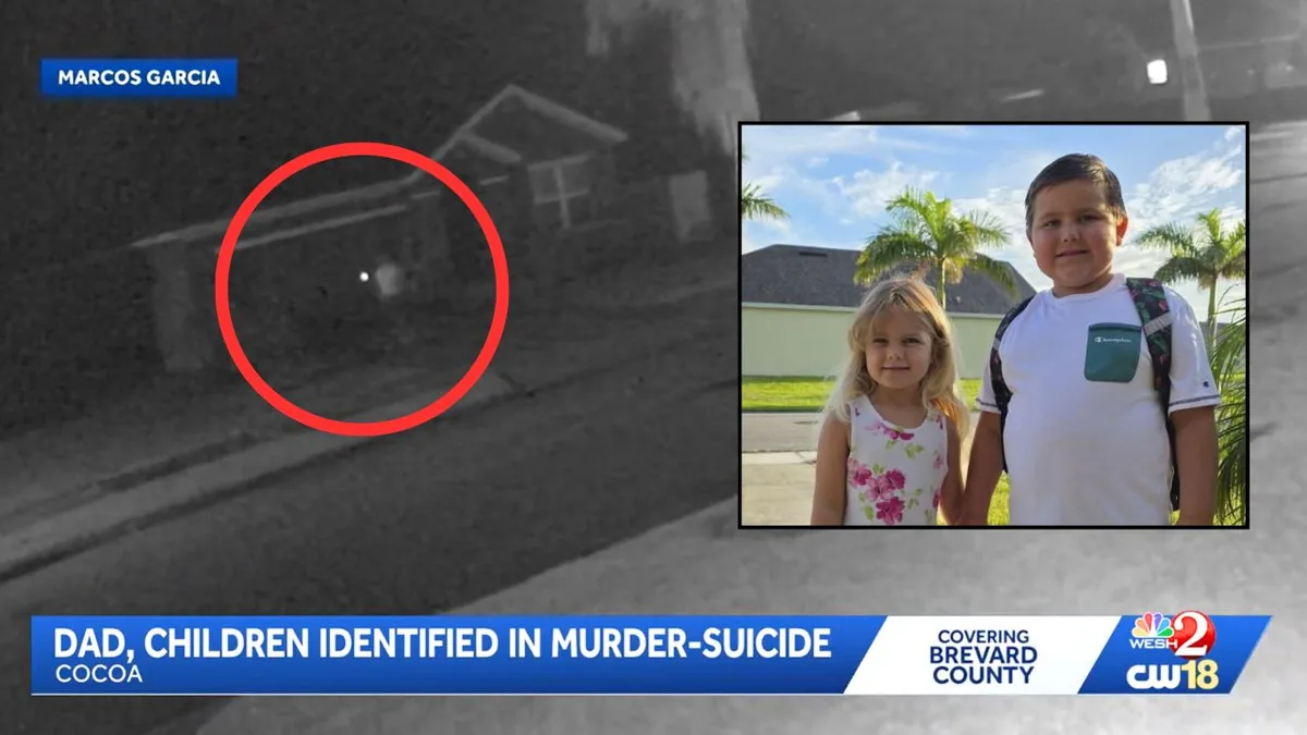 Father's actions recorded before children's deaths during custody transfer